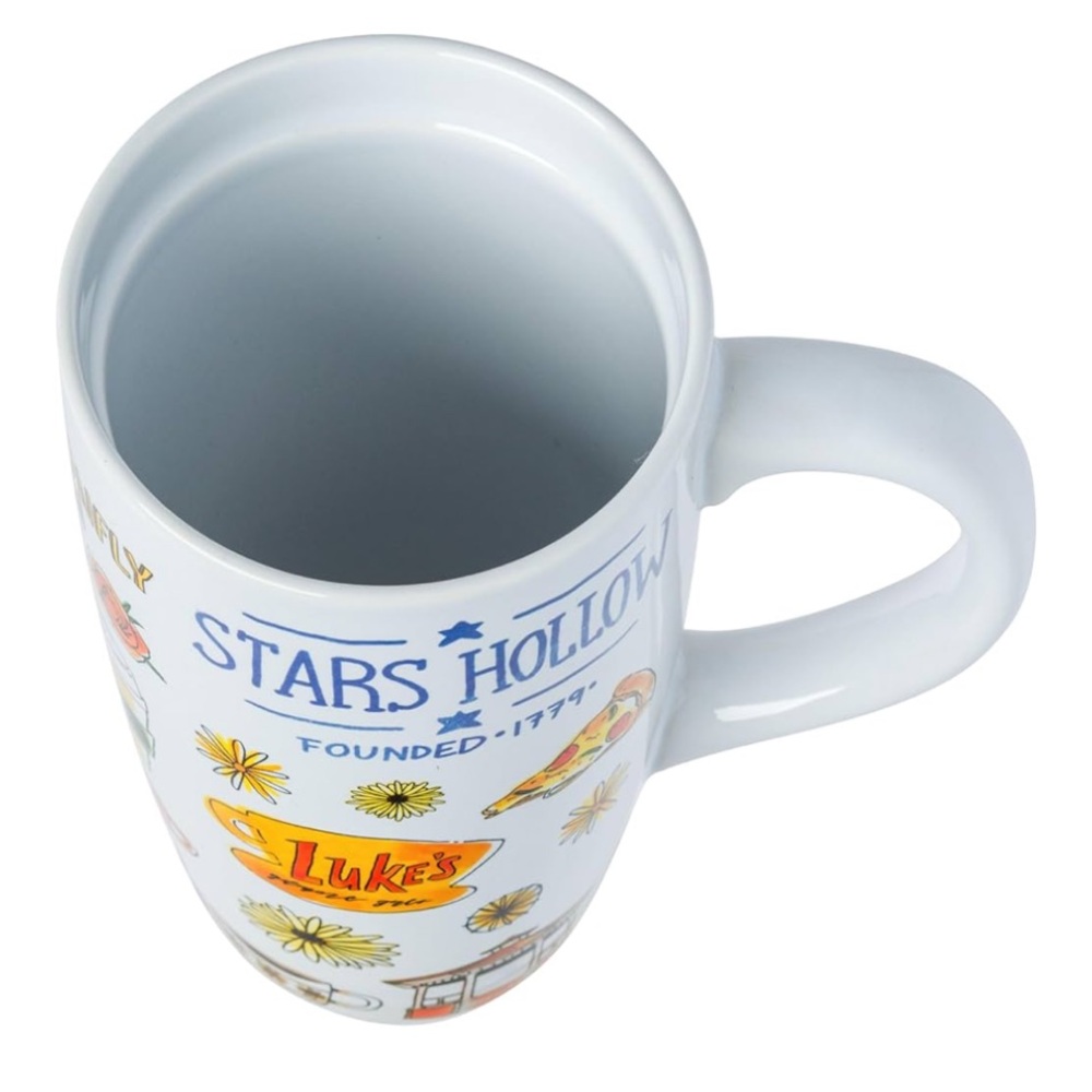 NWT Stars Hollow Gilmore Girls Luke's  16oz Coffee Mug with lid - Picture 5 of 6